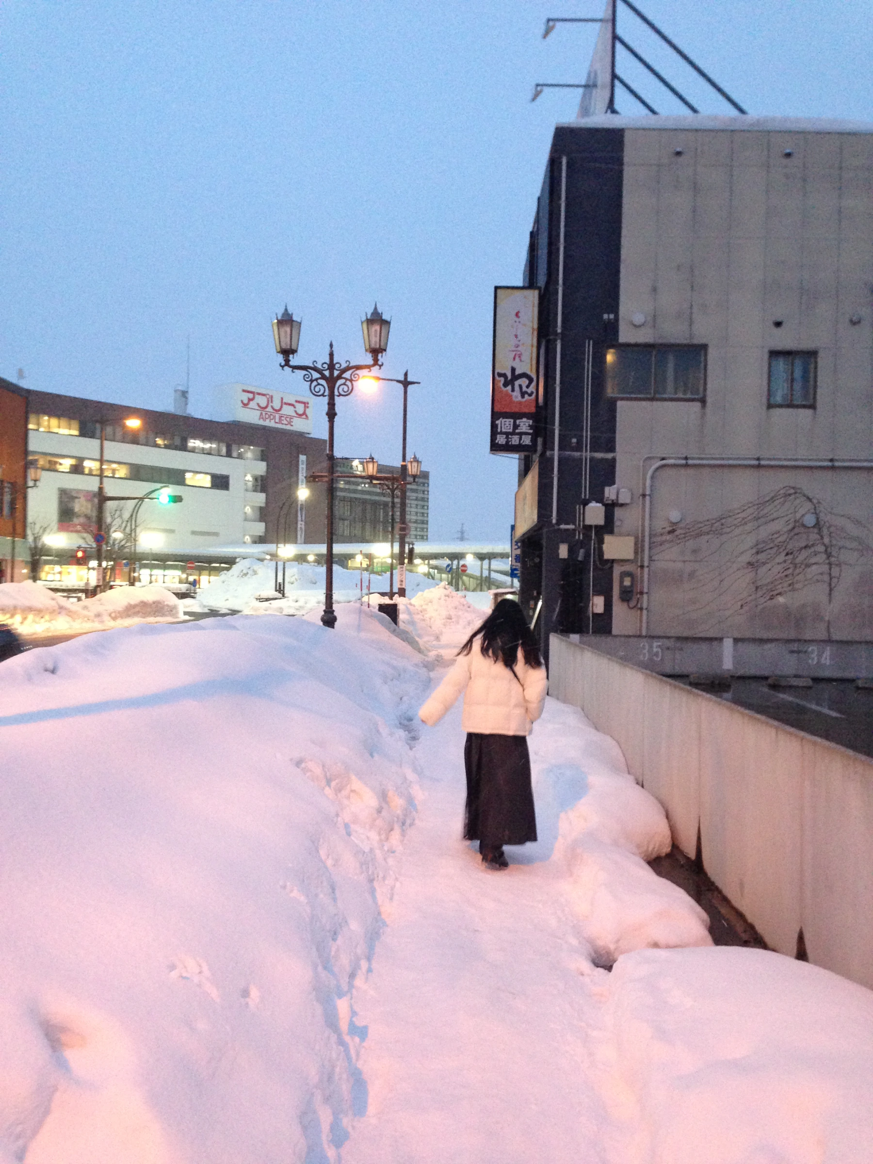 Slow walking, snow walking