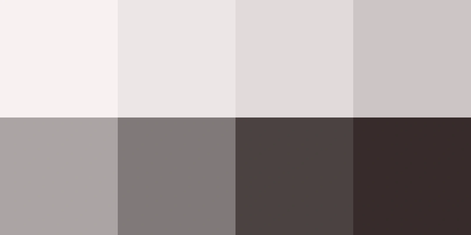 Sample swatches of dawn theme